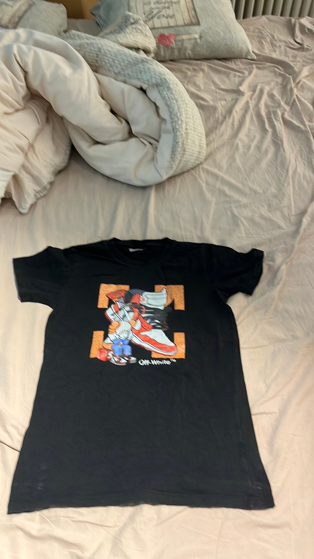 Off white t shirt, Kleding | Heren, Ophalen of Verzenden, Zo goed als nieuw, Maat 46 (S) of kleiner, Zwart