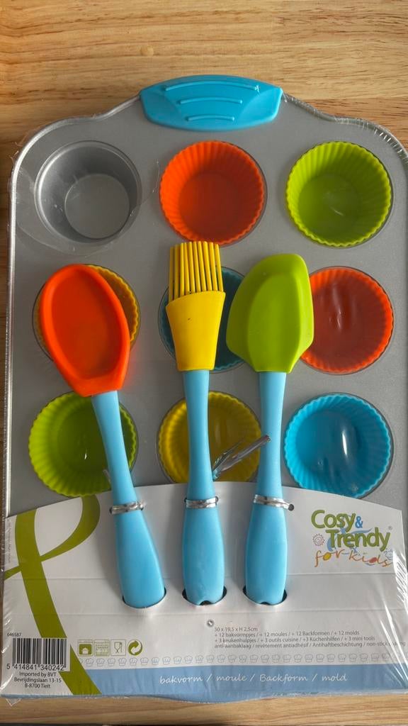 Kinder bakset-muffinvorm/silicone vormen/keukengerei (nieuw), Ophalen, Nieuw