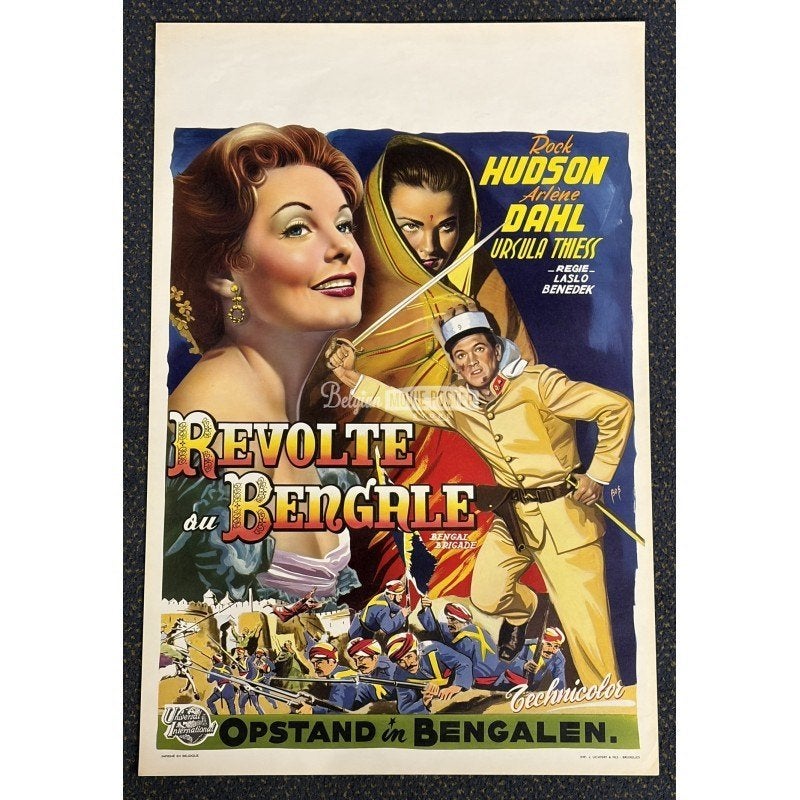 "Bengal Brigade"Belgische affiche, Verzamelen, Ophalen of Verzenden, A1 t/m A3, Film en Tv, Rechthoekig Staand