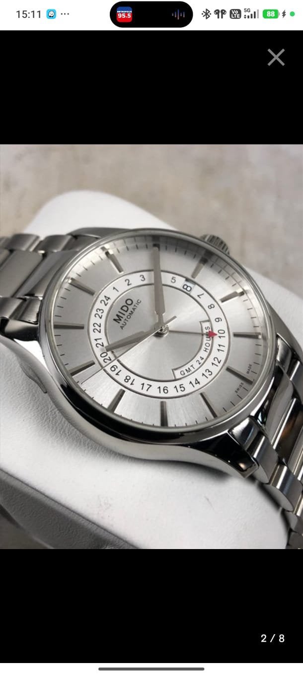 Mido Belluna GMT, Handtassen en Accessoires, Horloges | Heren, Ophalen, Zo goed als nieuw