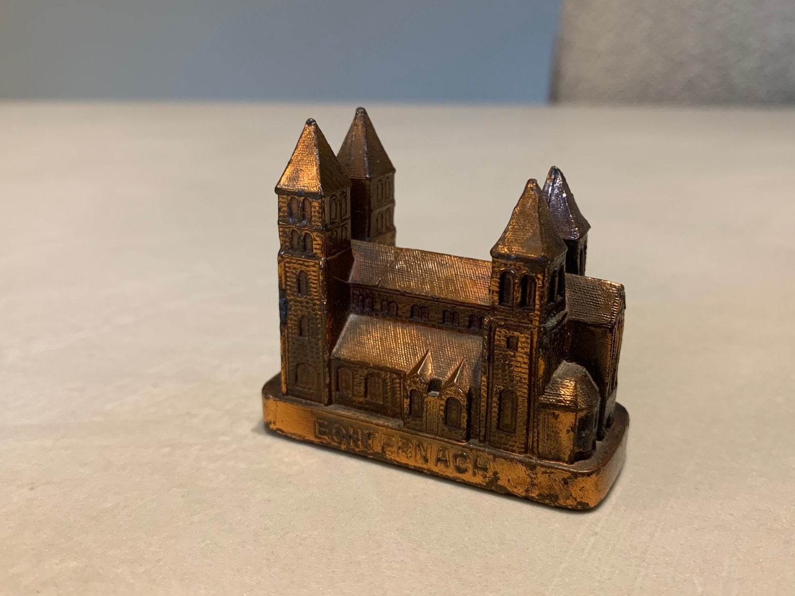vintage beeld miniatuurmodel Basilique Echternach, Verzamelen, Ophalen of Verzenden