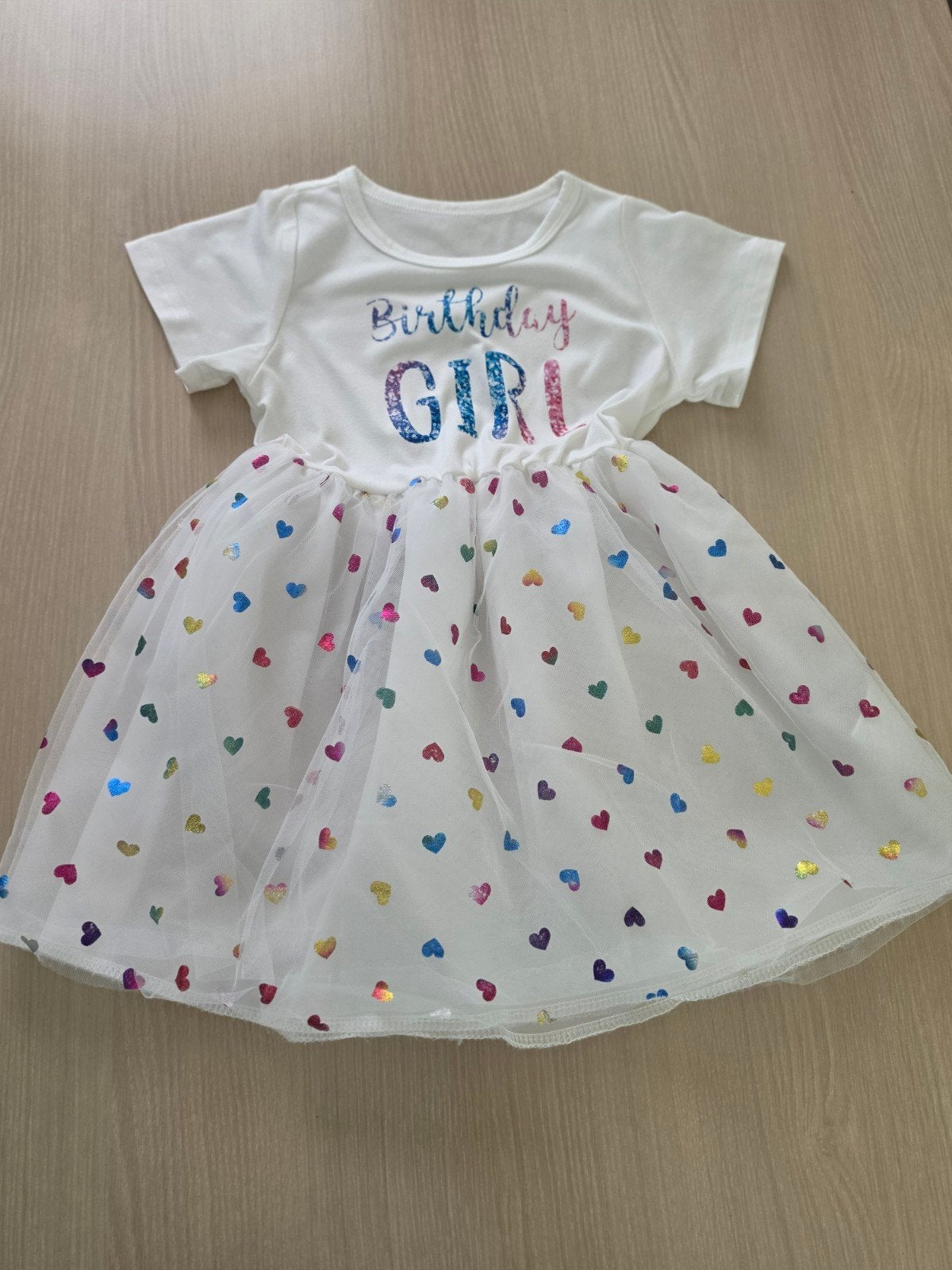 Jurk voor jarig meisje 'birthday girl', Kinderen en Baby's, Kinderkleding | Maat 98, Ophalen, Nieuw, Meisje, Jurk of Rok