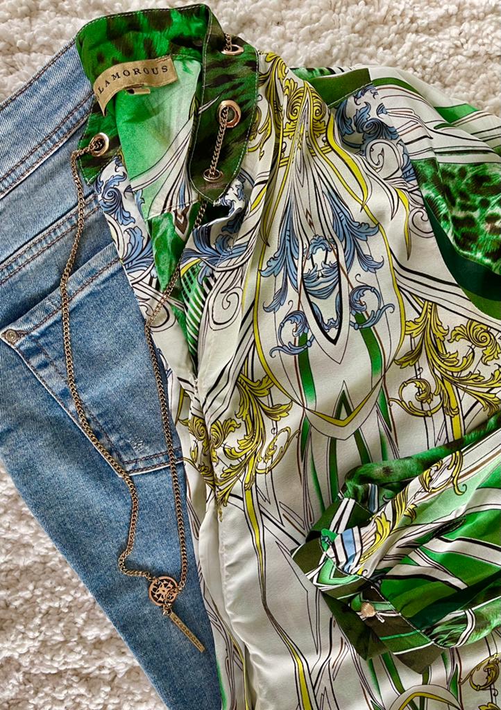 Blouse glamour, Enlèvement ou Envoi, Neuf, Taille 38/40 (M), Vert