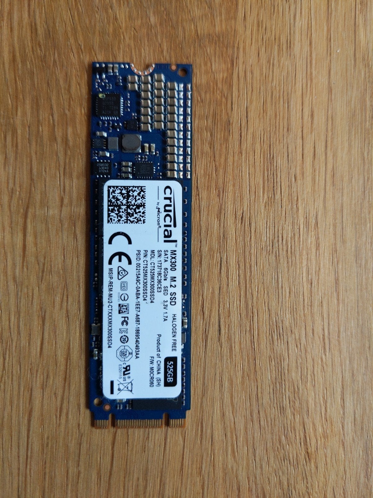 Crucial  SSD MX300 M.2, Computers en Software, Harde schijven, Ophalen, Intern, Gebruikt, 525 Go