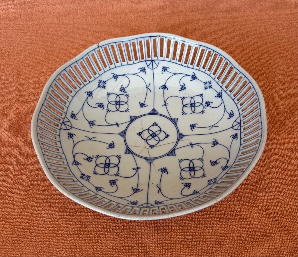 Fruitschaal met Delfts blauw motief, Ophalen of Verzenden