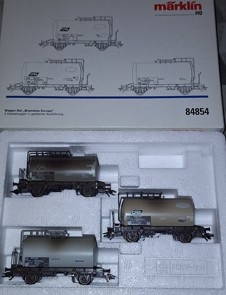 Märklin HO 84854 ketelwagenset 'CAIB' van de NMBS, Enlèvement ou Envoi, Comme neuf, Set de Trains, Märklin