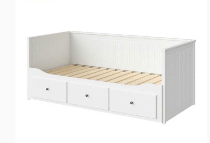 Canapé-lit blanc Hemnes pour 2 personnes à l'état neuf, Comme neuf, Enlèvement, 200 cm, Deux personnes