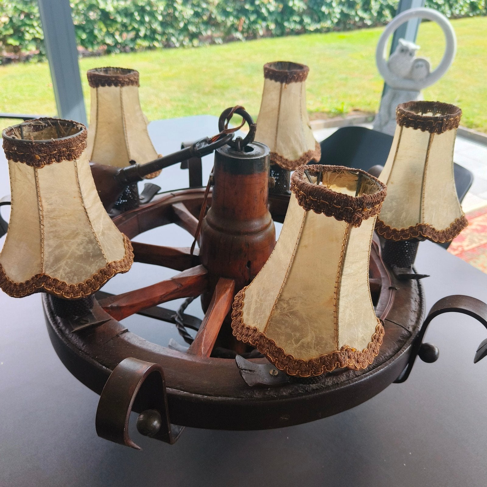 Lustre en bois rustique fait main unique, Enlèvement