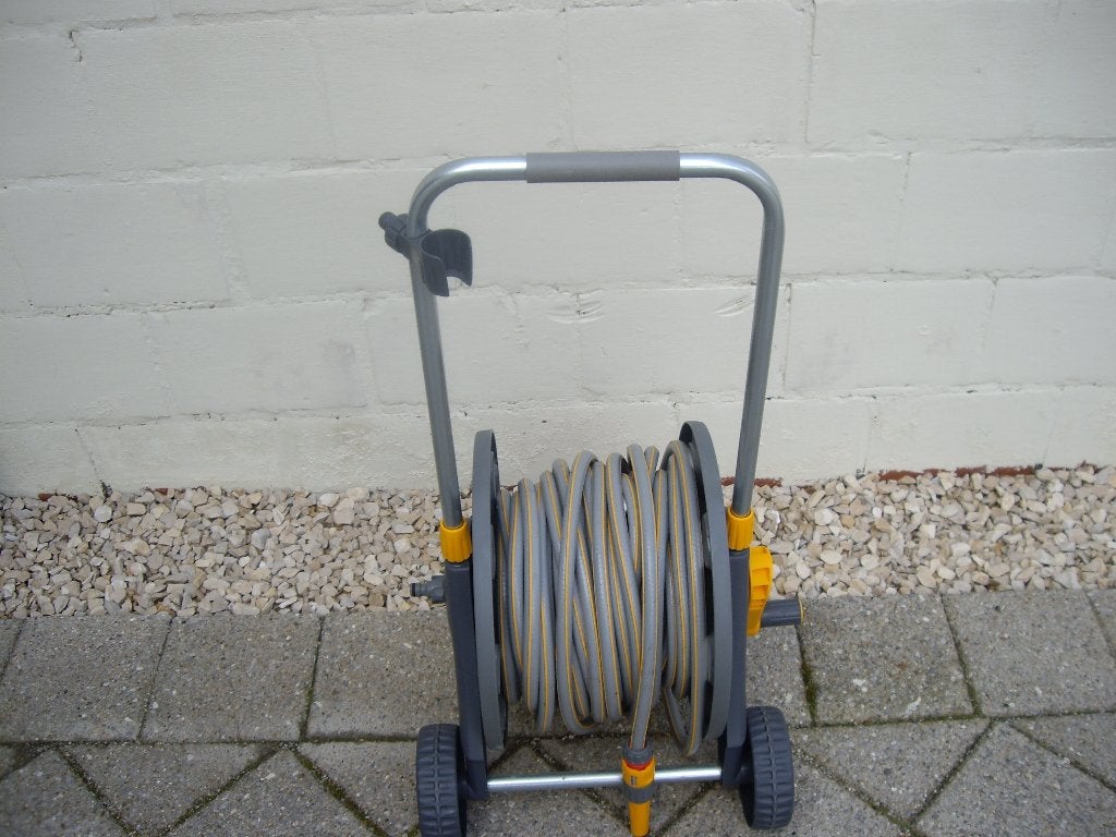 Slangenwagen met waterdarm 30 meters., Tuin en Terras, Tuinslangen, Ophalen, Zo goed als nieuw, Tuinslang