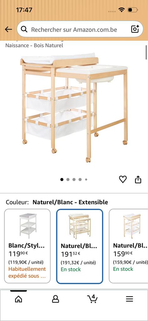 Table a langer baignoire, Enlèvement, Comme neuf, Baignoire