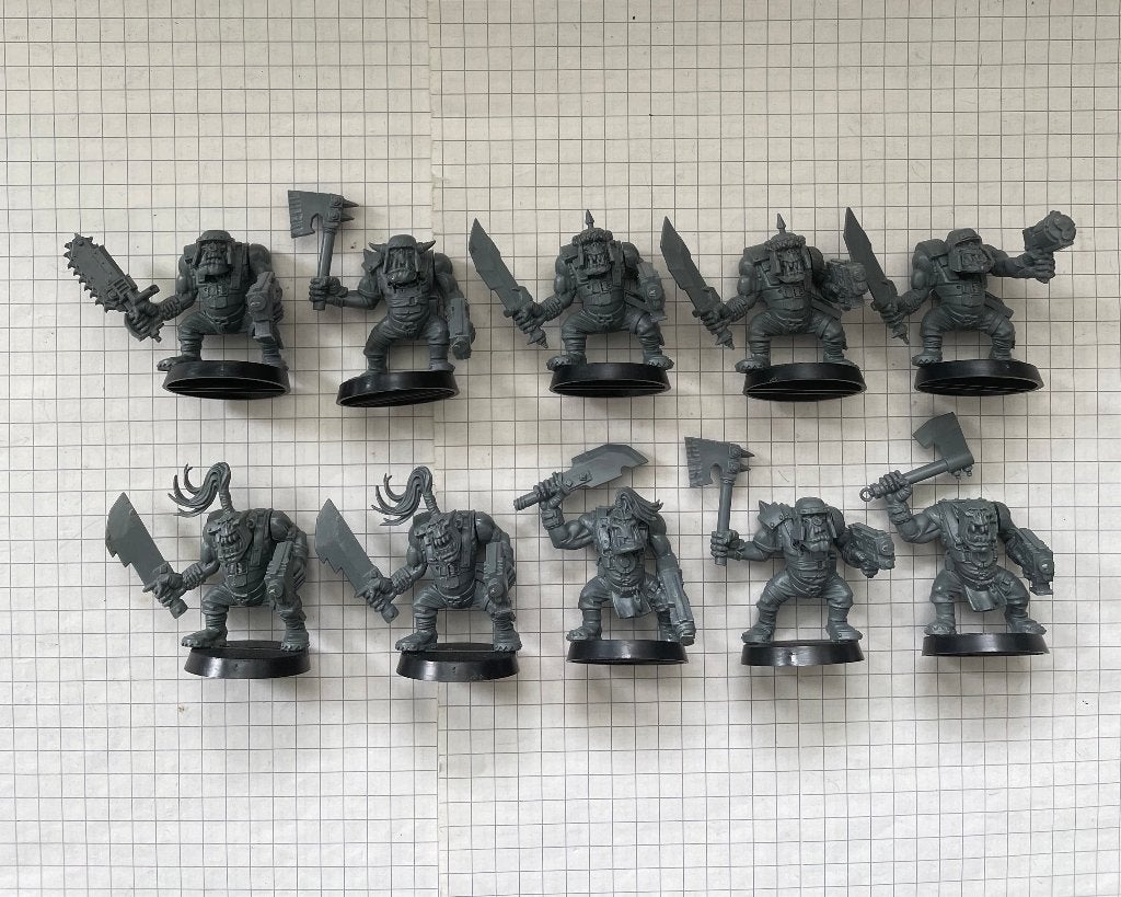 Warhammer 40k - 10 ork boyz, Hobby & Loisirs créatifs, Enlèvement ou Envoi, Comme neuf, Warhammer