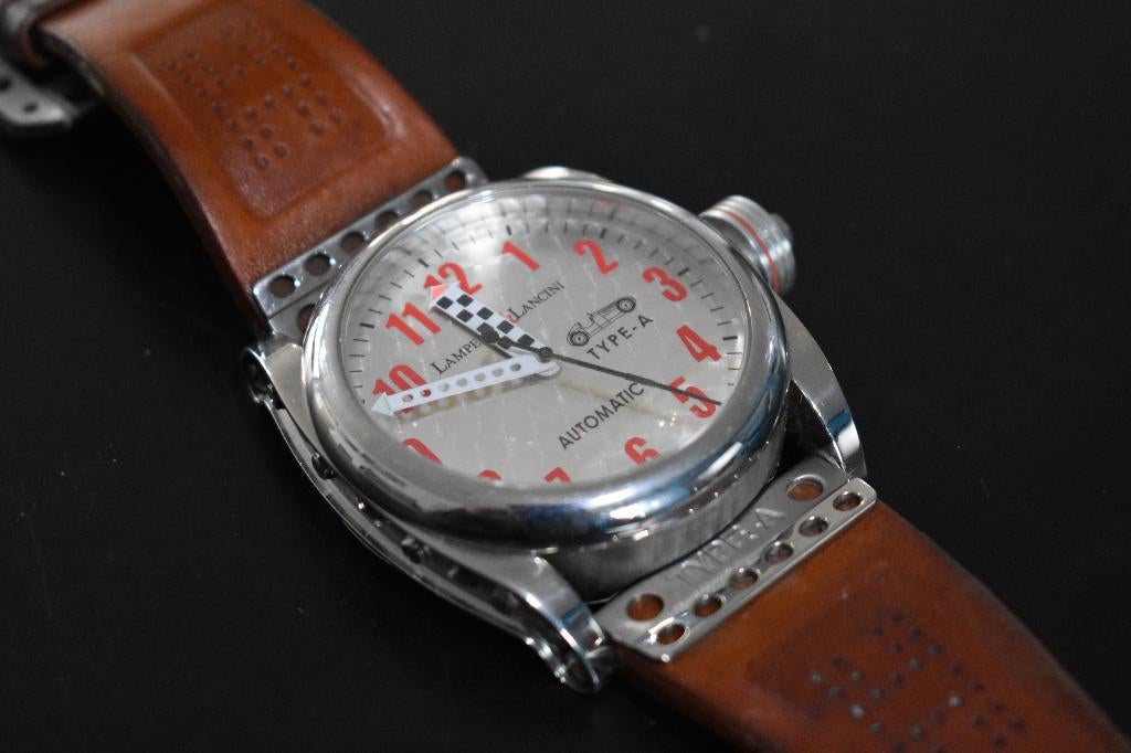 Lamperti & Lancini Type-A automatisch horloge, Ophalen, Gebruikt, Polshorloge, Leer
