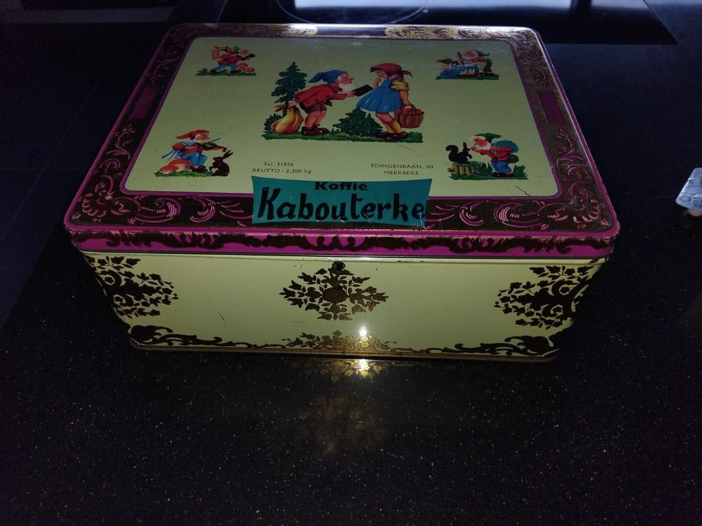 Koffieblik kabouterke, Verzamelen, Ophalen of Verzenden