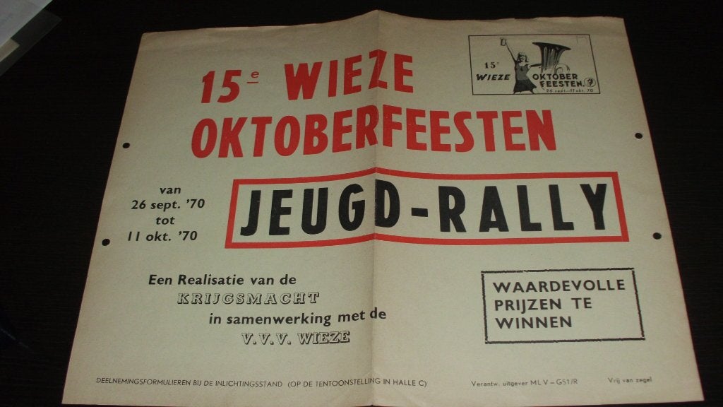 kliene Reclame affiche van de 15 de oktoberfeesten, Collections, Enlèvement ou Envoi, Comme neuf