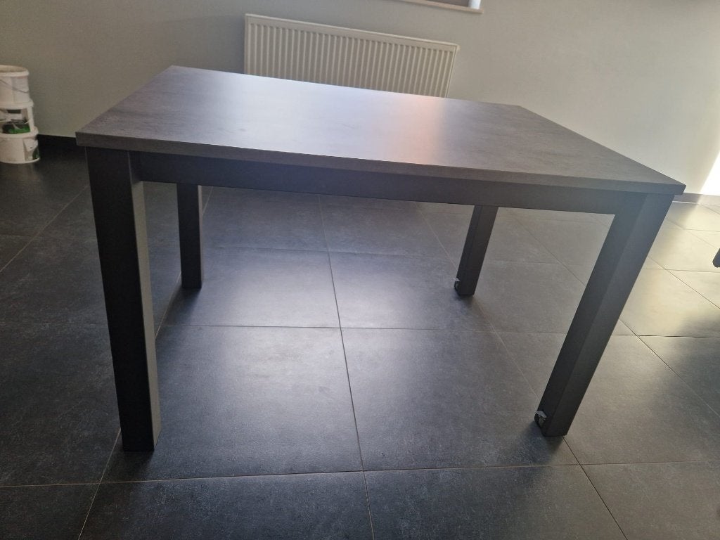 (Keuken)tafel met stoelen, Huis en Inrichting, Tafels | Eettafels, Ophalen, Kunststof, 50 tot 100 cm, Zo goed als nieuw