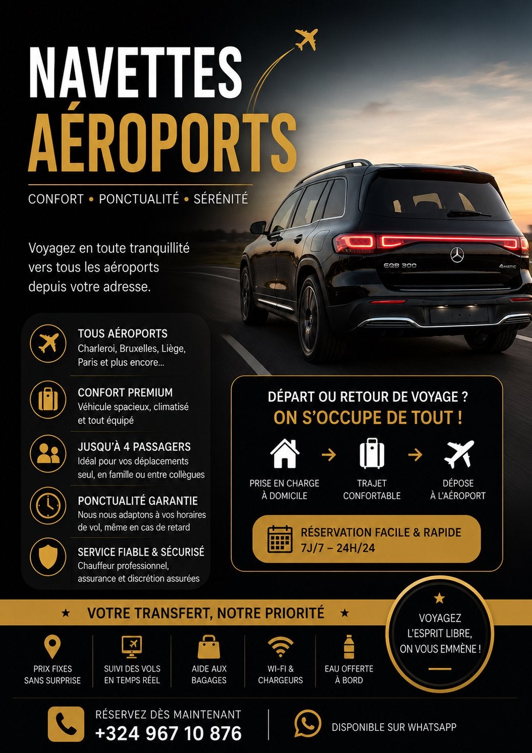 Navette aéroport, Enlèvement