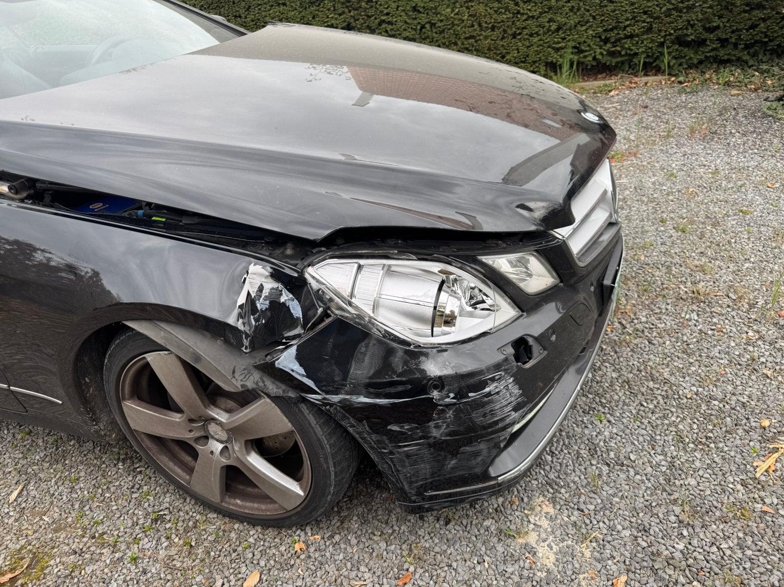 Mercedes E350 D cabrio met schade, Auto's, Automaat, 4 zetels, Achterwielaandrijving, Zwart