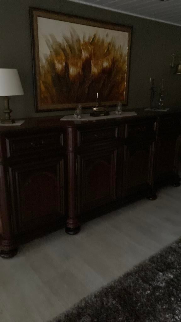 Eetkamer in notelaar te koop, Enlèvement, Utilisé
