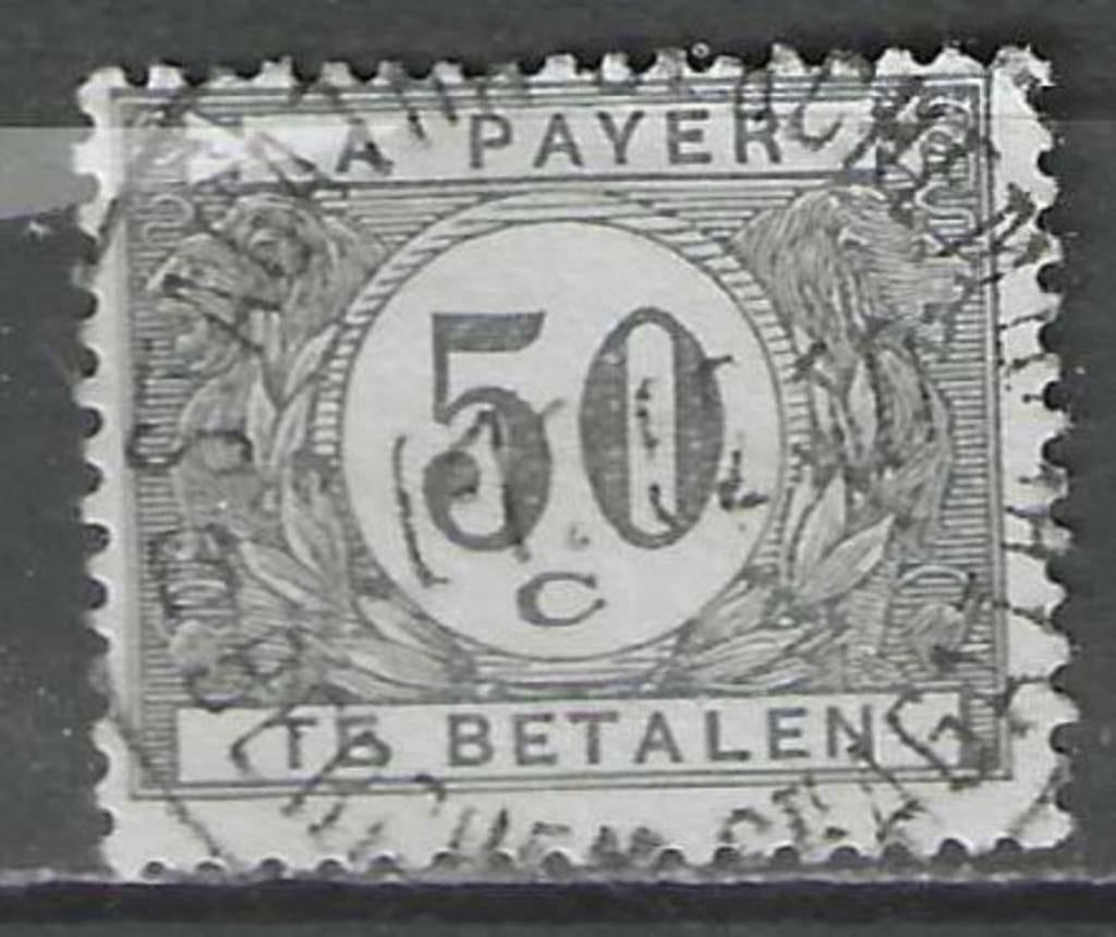 Belgie 1922 - OBP 39TX - Takszegel 50 c. (ST), Verzenden, Gestempeld, Gestempeld