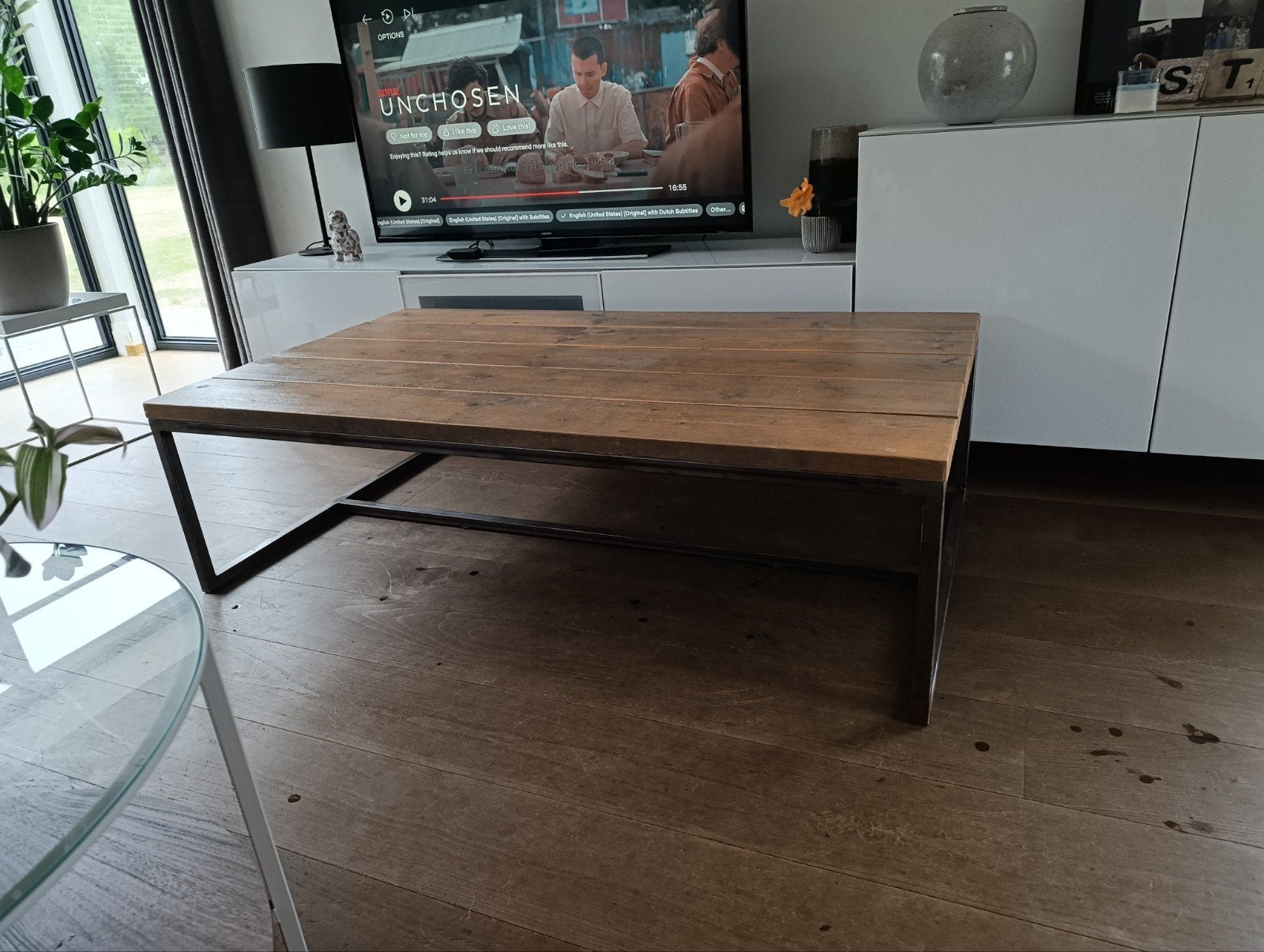 salontafel steigerhout, Huis en Inrichting, Gebruikt, 100 tot 150 cm, 50 tot 100 cm, Ophalen