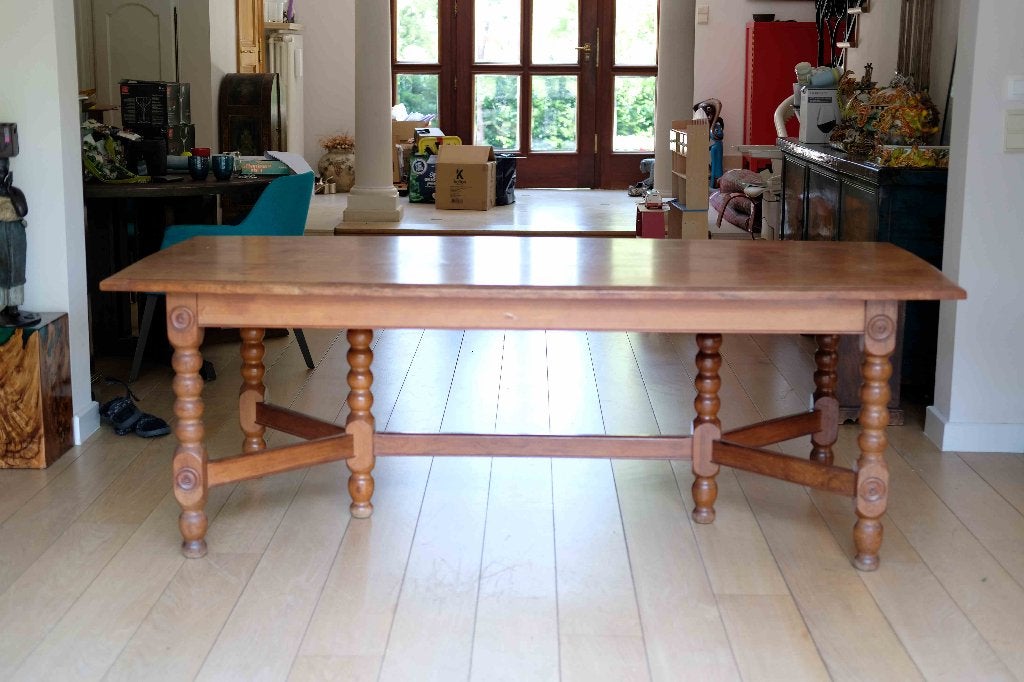 Table à manger classique pour 8/10 en palissandre mauve, Enlèvement, Utilisé, 50 à 100 cm, Rectangulaire
