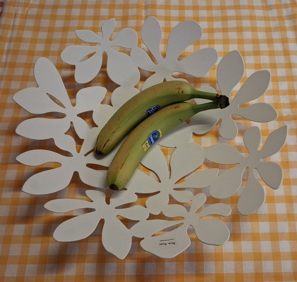 Vintage Stockholm fruitschaal Monica Mulder, Antiek en Kunst, Ophalen, Wit, 9 cm, Metaal