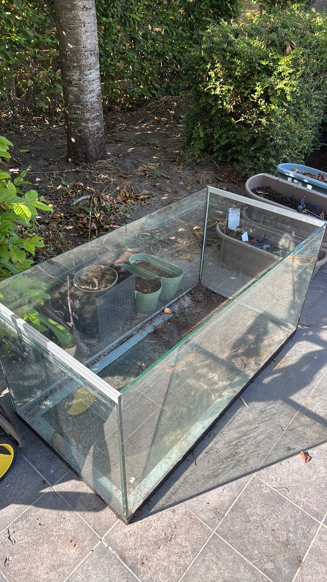 Aquarium bak, Ophalen, Gebruikt