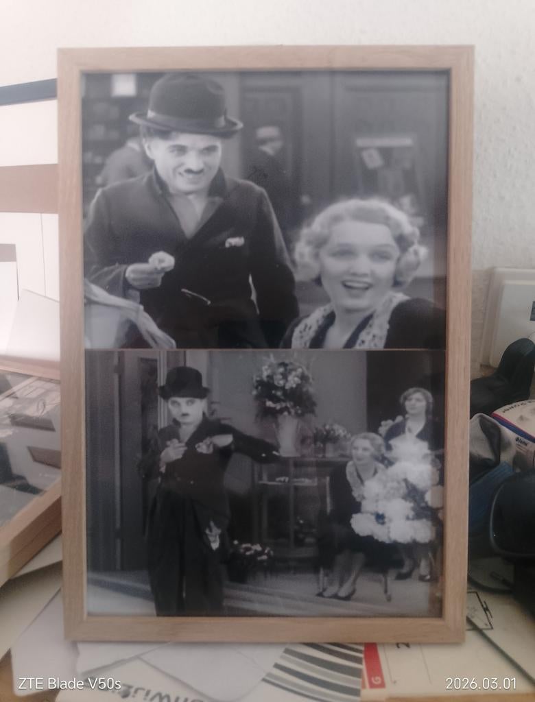 Charly Chaplin.  Inglijst, Ophalen of Verzenden