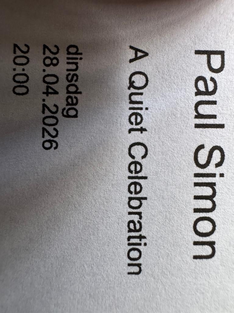 tickets concert Paul Simon, Tickets en Kaartjes, Eén persoon, April