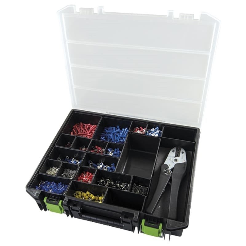 Assortiment adereindhulzen/kabelschoenen incl. Tang, Auto diversen, Verzenden