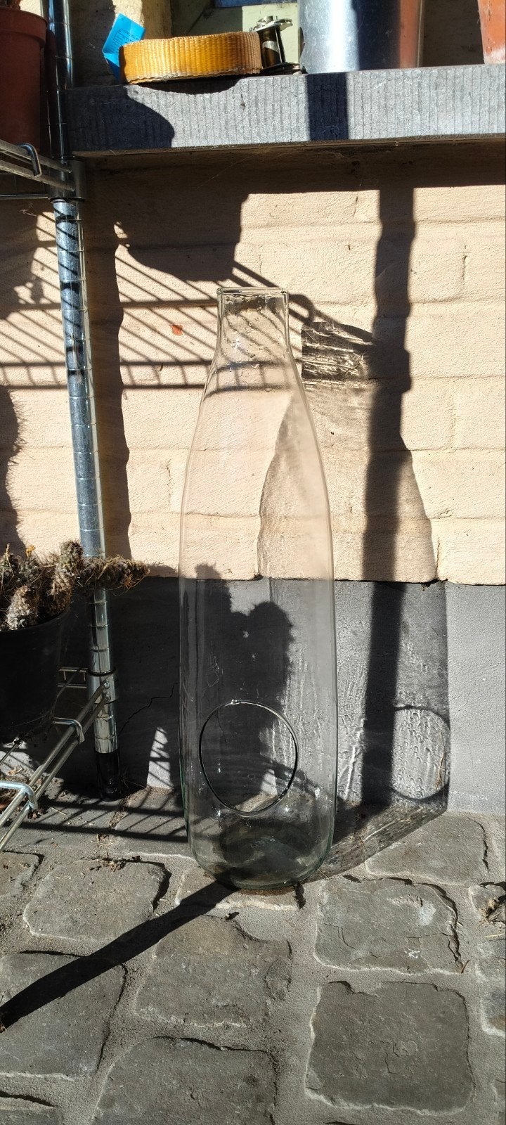 Glazen decoratie fles, Ophalen