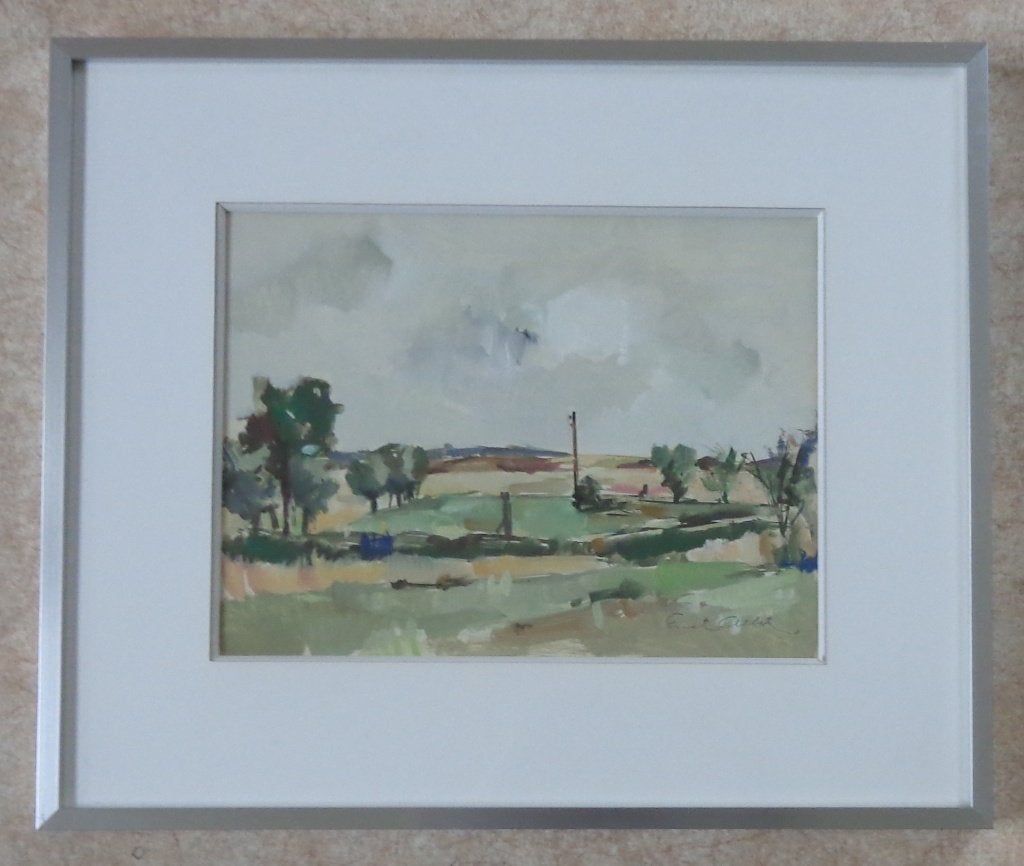 ERNEST ALBERT / BOMEN EN WEIDEN / ORIGINEEL / 47x56cm KADER, Antiek en Kunst, Landschap, Papier/karton, Ophalen of Verzenden, Olieverf