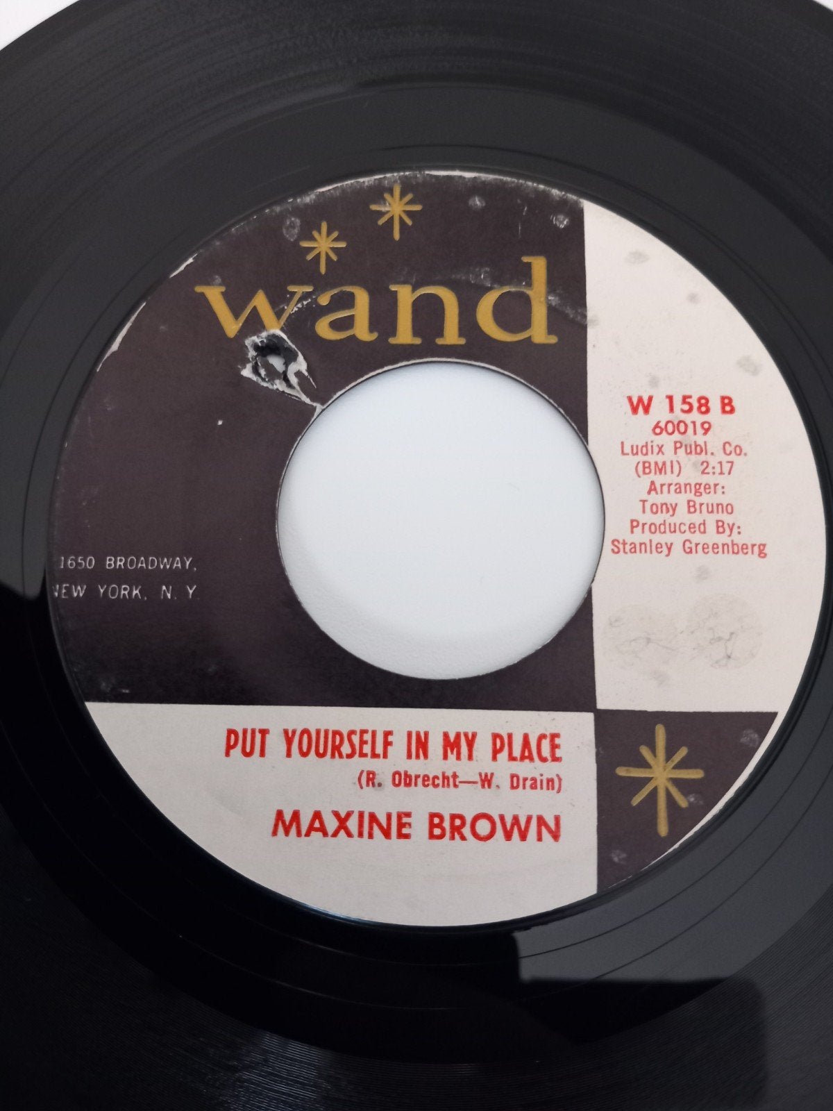 MAXINE BROWN. PUT YOURSELF IN MY PLACE. R&B 60S USA 45T, R&B