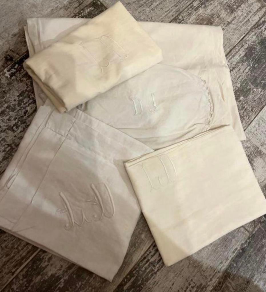 Ensemble de linge Maison avec monogramme, Enlèvement ou Envoi, Comme neuf