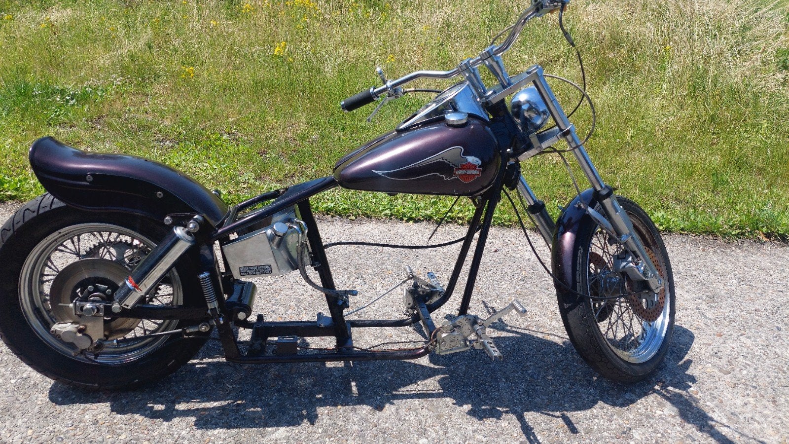 Harley rolling chassis Lowtail geen papieren, Ophalen