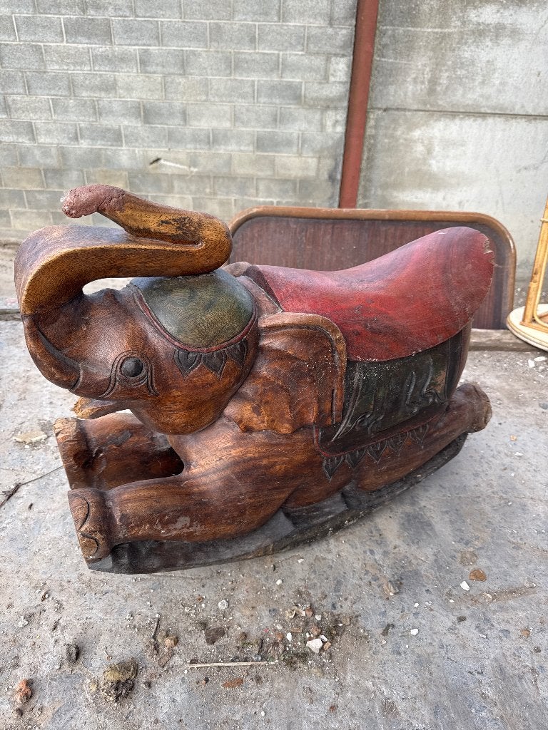 Décoration éléphant en bois, Enlèvement, Utilisé, Bois