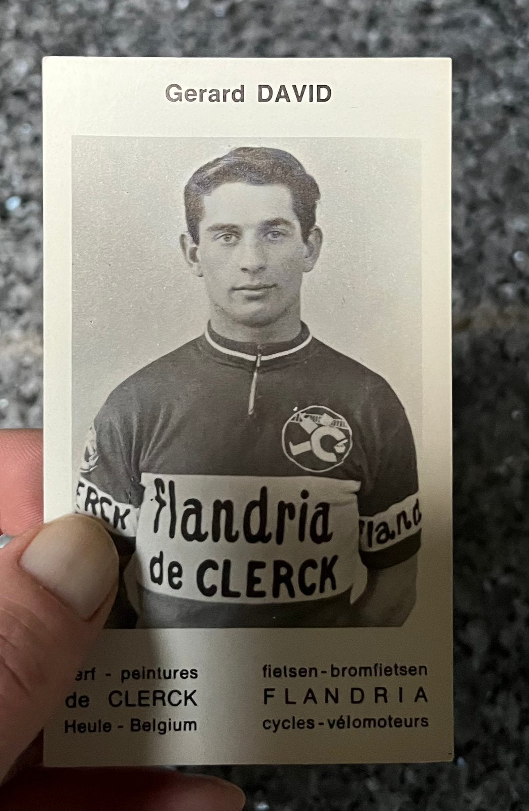 Gerard David Flandria, cycliste, Enlèvement, Comme neuf