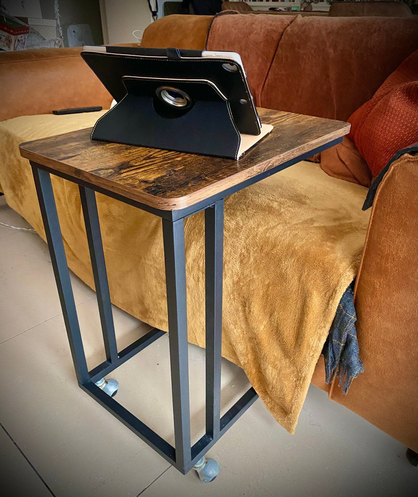Koffie-werktafel 💻☕️, Huis en Inrichting, Ophalen, Zo goed als nieuw, Bruin