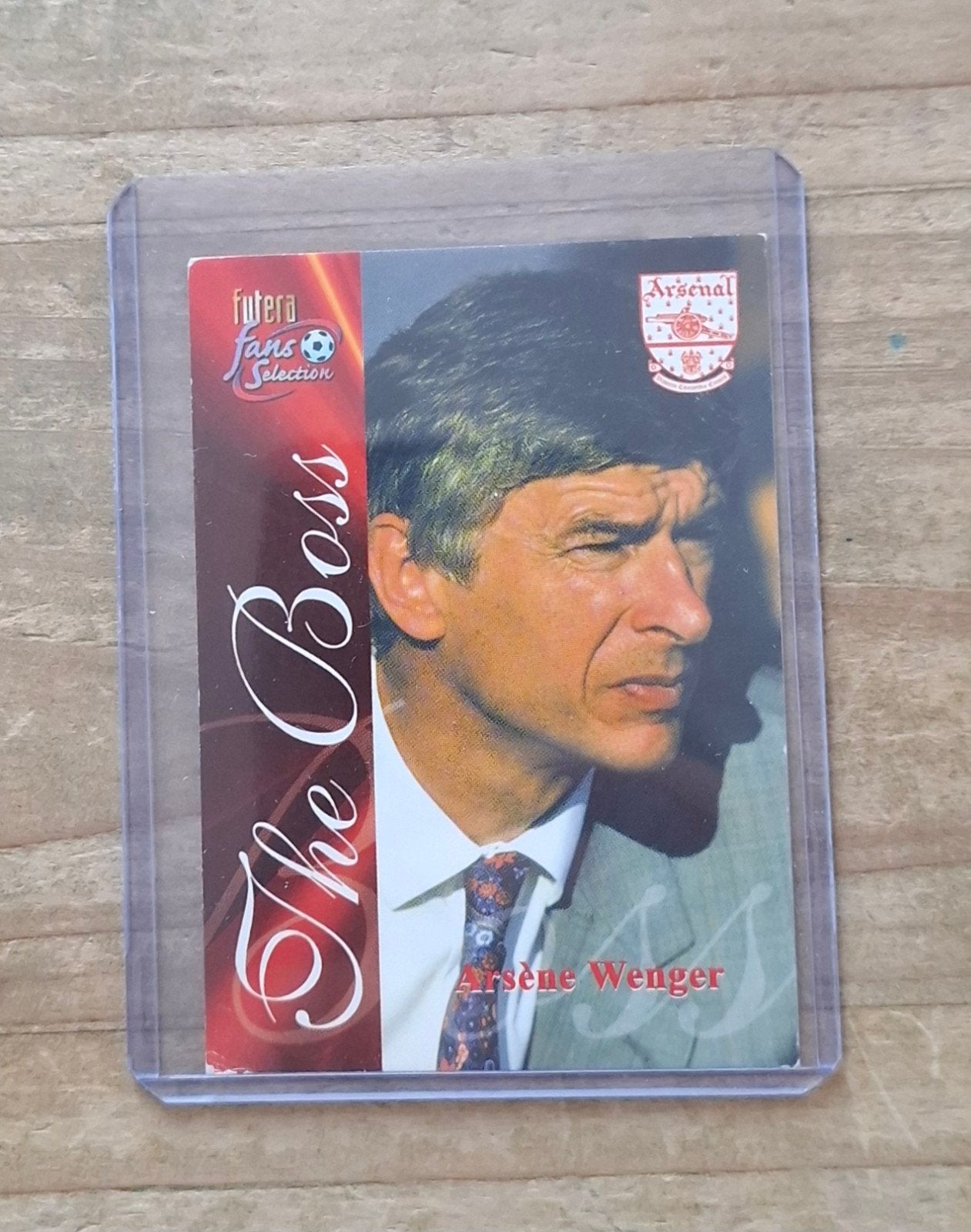 Genre: Panini-afbeelding: Arsene Wenger, Arsenal futera, voe, Verzamelen, Ophalen of Verzenden