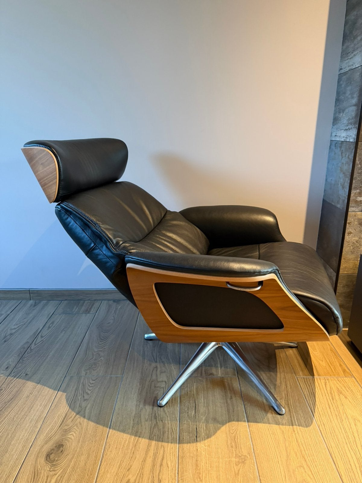 Flexlux lederen relax, Ophalen, Zo goed als nieuw, Hout