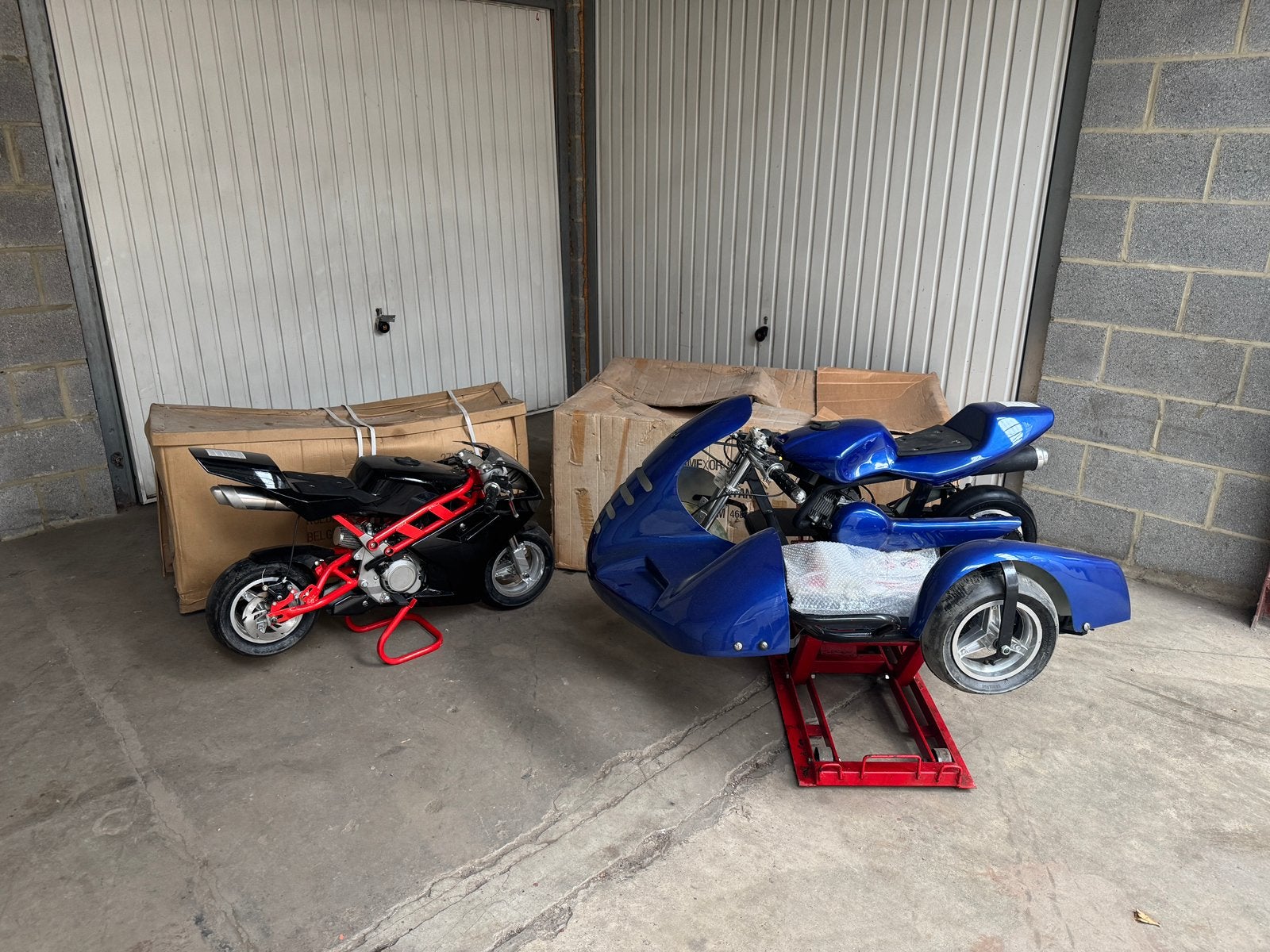 Pocket bike MT4 liquide et Pocket bike Side Car, Ophalen, Nieuw