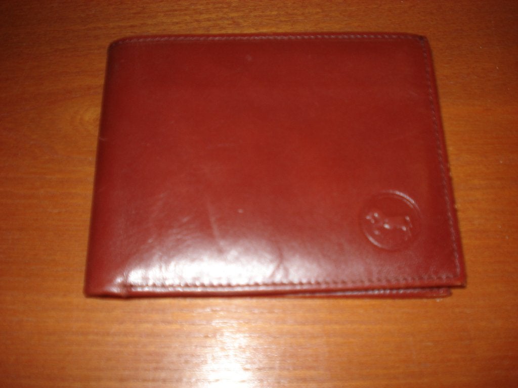 Cognac rundleren herenportemonnee - merk GZ, Handtassen en Accessoires, Bruin, Zo goed als nieuw, Leder, Ophalen