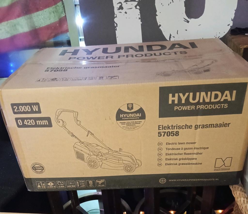 Nieuwe grasmaaier in doos, Jardin & Terrasse, Neuf, Fonction de mulching, 40 à 49 cm, Enlèvement