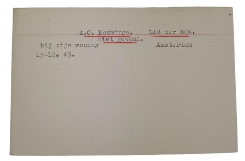 nederlandse ww2 nsb kaartje, Verzamelen, Ophalen of Verzenden