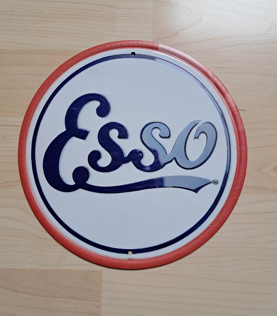Esso retro look bord, Verzamelen, Ophalen of Verzenden, Nieuw, Reclamebord