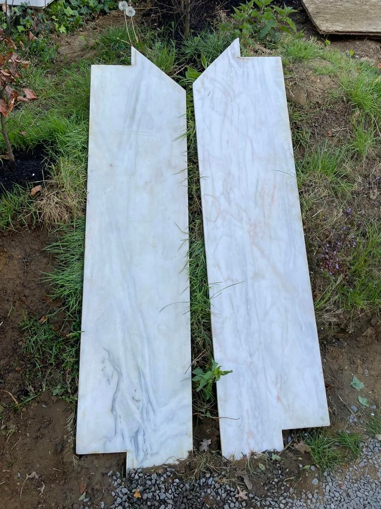 Tablette en marbre - 2 pièces de 130x38 cm - à offrir, Enlèvement, Utilisé, Autres matériaux, Moins de 20 mm