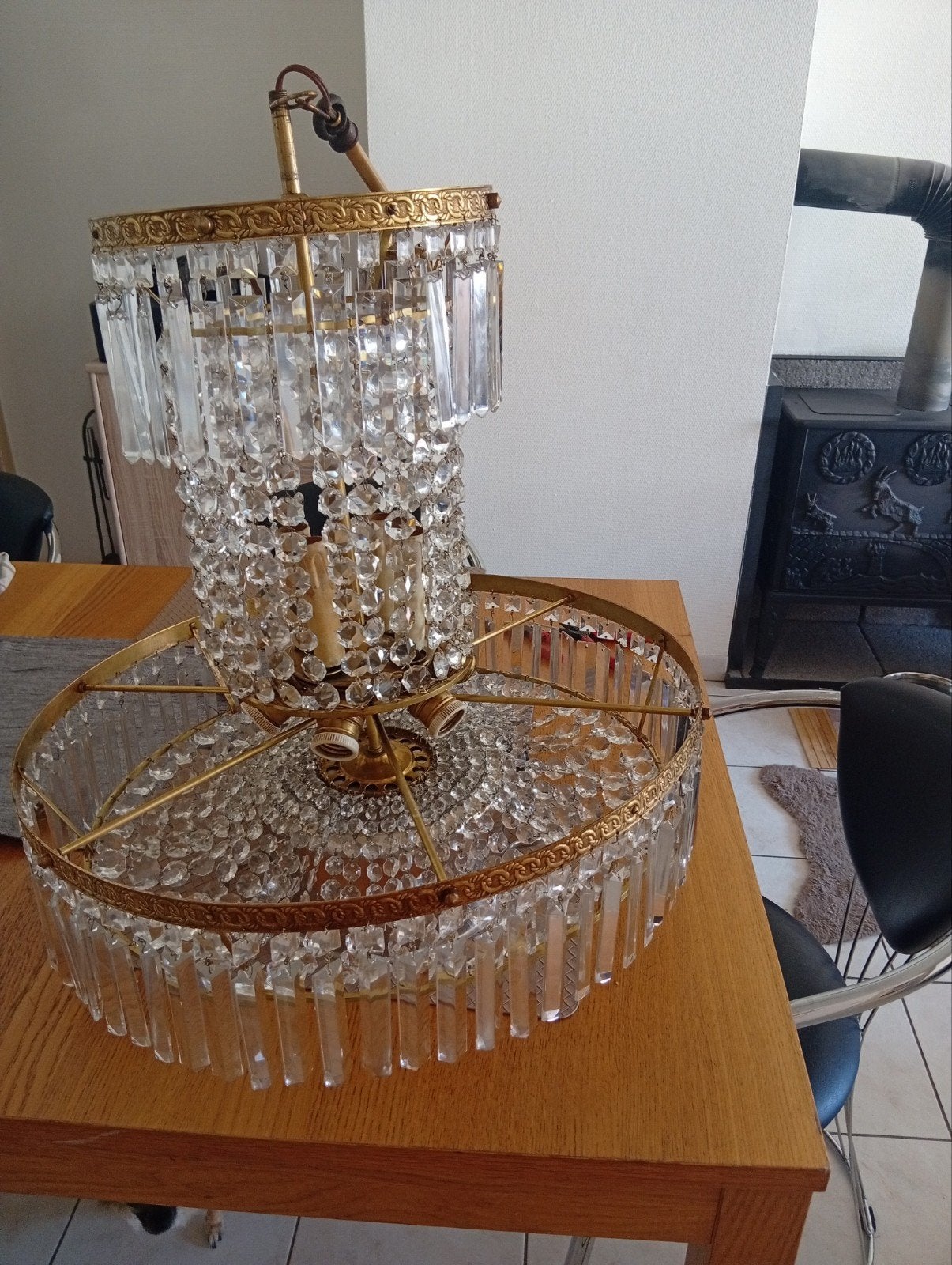 lustre en cristal, Maison & Meubles, Lampes | Lustres, Enlèvement