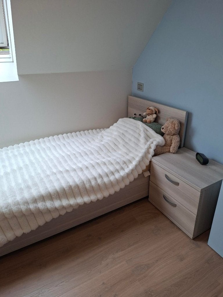 eenpersoonsbed, Huis en Inrichting, Slaapkamer | Bedden, Ophalen, Gebruikt, 90 cm, Eenpersoons