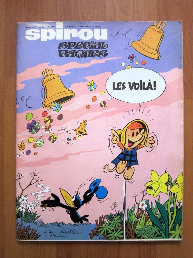 Spirou 1565 + mini-récit 406 + suppl. central Pâques (1968), Livres, Enlèvement ou Envoi, Une BD, Utilisé, Collectif