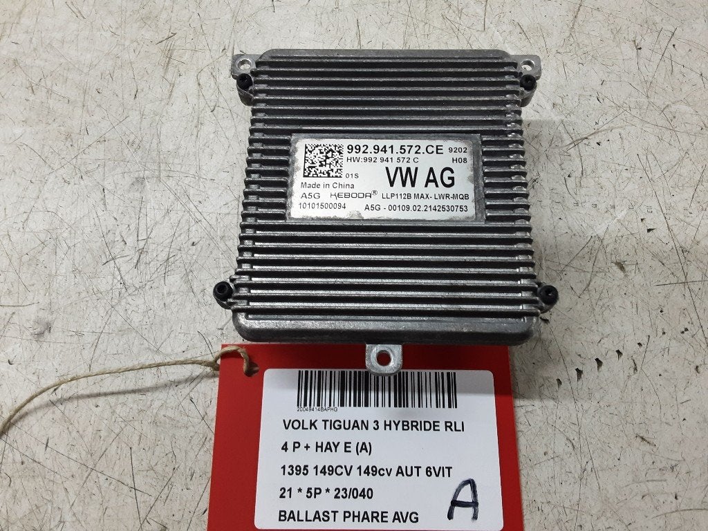 BALLAST DE PHARE XENON GAUCHE Tiguan (AD1) (992941572CE), Volkswagen, Mevr. I. Hauben, Utilisé, Rue de l'Espoir 34 34
4030  GRIVEGNÉE, BE
